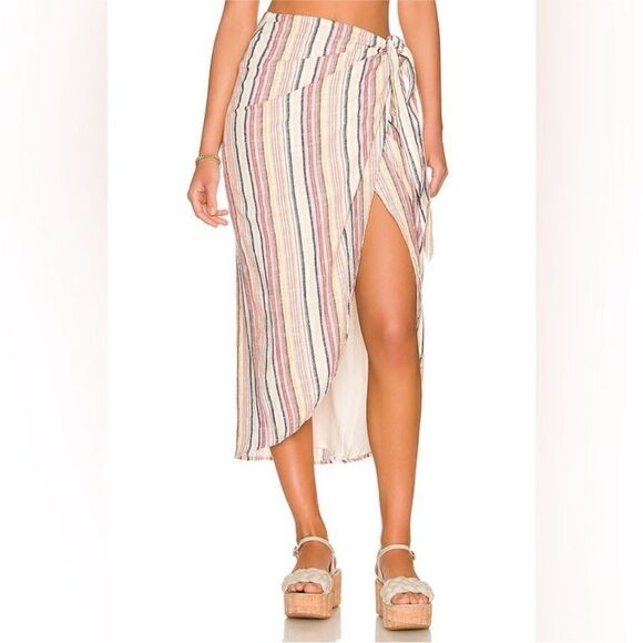 Free People NWT Aubrey Sarong Skirt in Multi Combo Size 8 - Picture 3 of 7